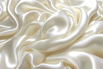 Obraz premium Soft Ivory Satin Fabric Background for Various Uses
