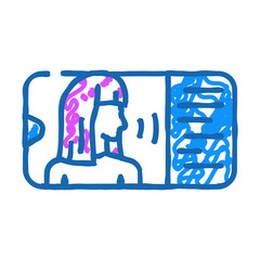 influencer collaboration social media doodle icon sketch vector. influencer collaboration social media sign. isolated symbol illustration