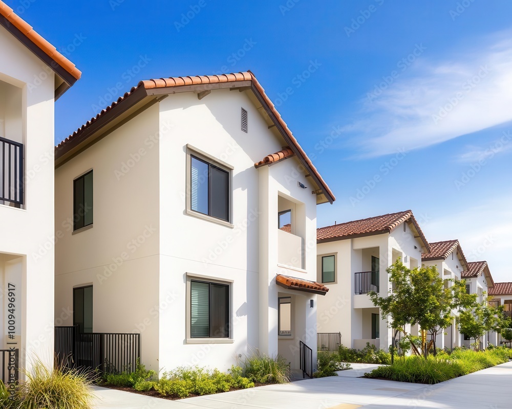 Wall mural multifamily residential building under construction in santa clara the entire silicon valley and san