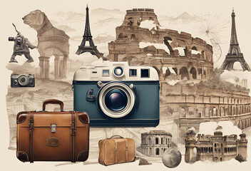 Travel Adventure Collage