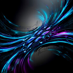 abstract blue background with glowing lines