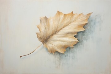 Naklejka premium Close up on pale leaf painting plant tree.