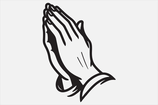 recommend clip art: Silhouette two hands in a praying position