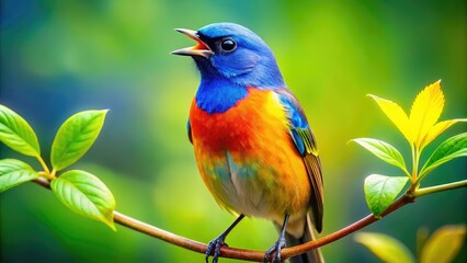Bright, colorful bird illustrations tailored for nature lovers, enhancing creative projects and designs. Perfect for adding a touch of wildlife elegance to your artwork.