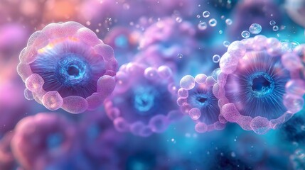 Underwater Marine Plants.  Illustration On The Theme Of The Animal World And Plants. Generative AI