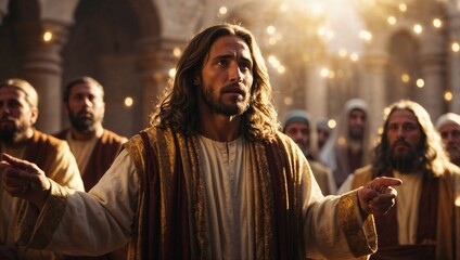 Naklejka premium A portrait of Jesus Christ. Son of Man