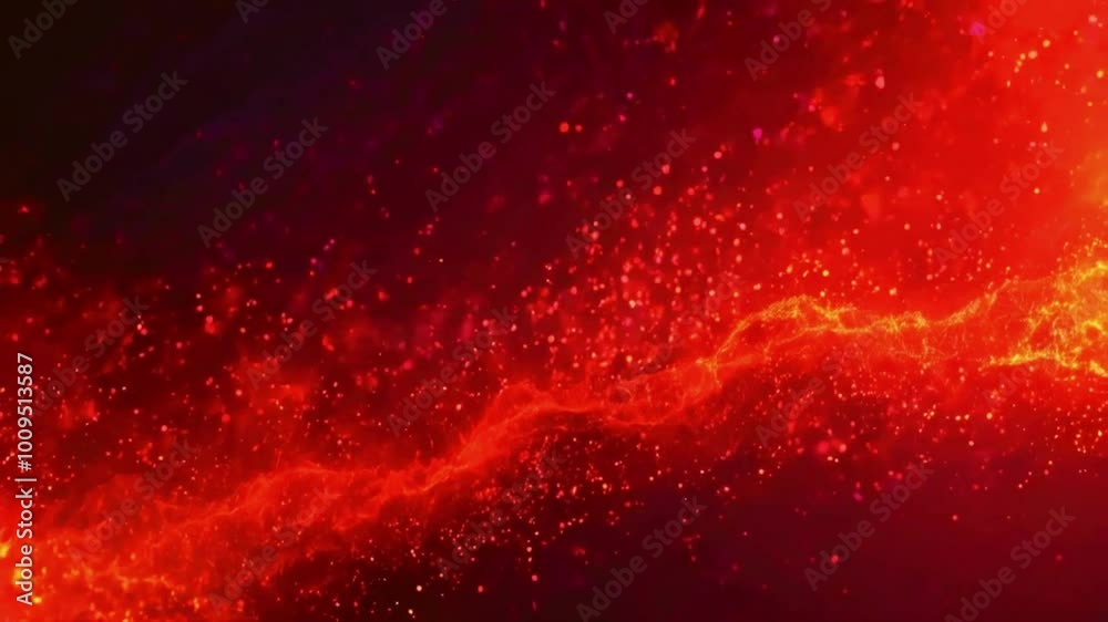 Wall mural gradient that shifts from a deep, dark red to a brighter, fiery red. include dynamic light reflectio