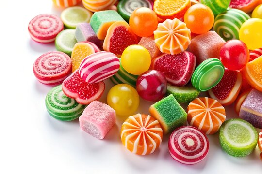 candys on white background