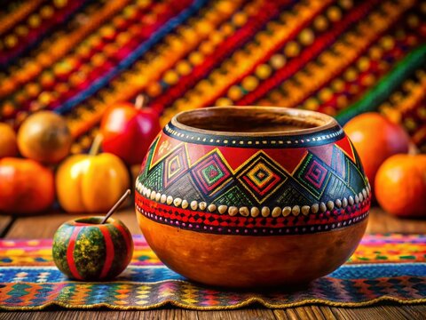 Traditional J&iacute;cara Bowl Made from Natural Gourd, Perfect for Serving Drinks and Decorations
