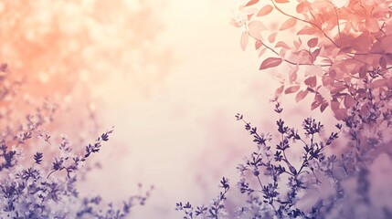 Obraz premium Soft, delicate, blurred floral background with light pink and purple tones and a dreamy, ethereal quality.