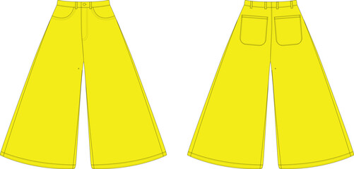 illustration of yellow pants....BEST VECTOR PANTS