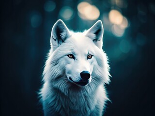 Obraz premium Chic white wolf logo for branding and creative initiatives. This minimalist design embodies elegance and power, ideal for businesses aiming for a distinguished presence.