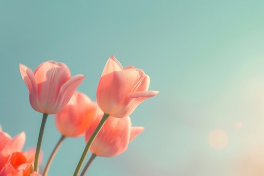 Tulip gradient background outdoors blossom flower.