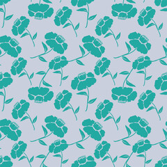 Beautiful pattern with flowers and leaf. Floral vector illustration.