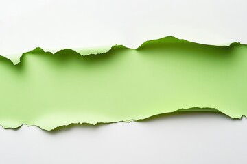 The green piece of paper is torn,abstract background