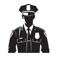 Police Officer vector image silhouette