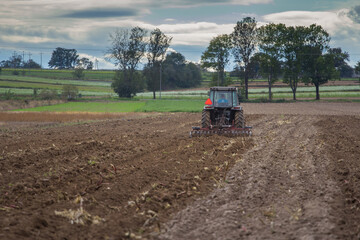 tractor working in the field