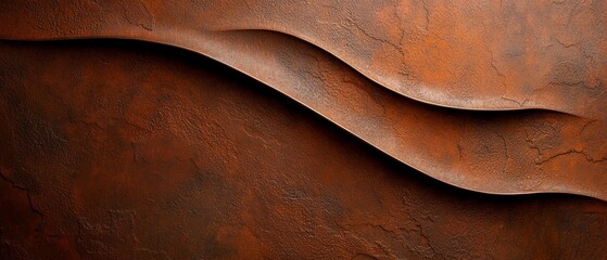  A tight shot of weathered metal, displaying undulating patterns on its external and internal surfaces