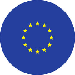 European Union Round Flag Icon Transparent