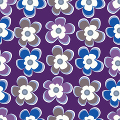 Small colorful flowers and brown flowers, hand drawn. Seamless on a light yellow background. Designed for fabric, fashion, textiles, wallpaper,