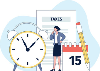 Taxes concept. Budget income payment color icon