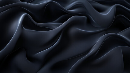 Obraz premium An abstract representation of layered, translucent waves of deep black