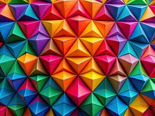 Vibrant Colorful Geometric Pattern with Bold Shapes and Dynamic Lines for Creative Design Projects