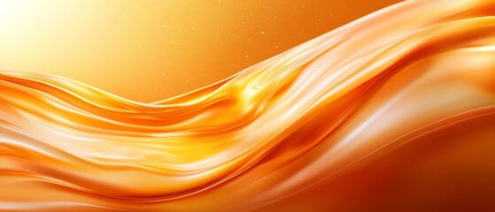  A tight shot of an orange wave against a yellow backdrop, featuring a star in its crest