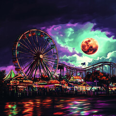 halloween background with pumpkins