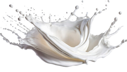 White cream Splash. Generative AI.