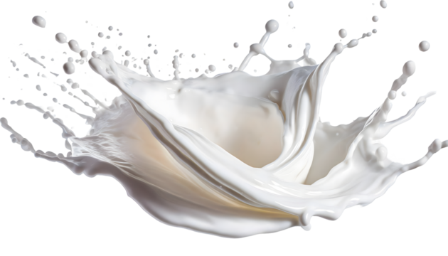 White cream Splash. Generative AI.