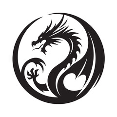 dragon logo silhouette vector