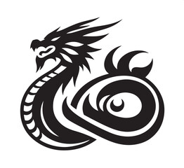 dragon logo silhouette vector