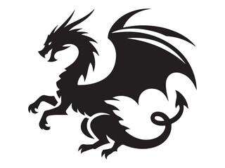 dragon logo silhouette vector