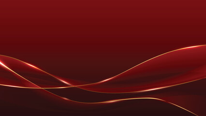 luxury golden pattern red background