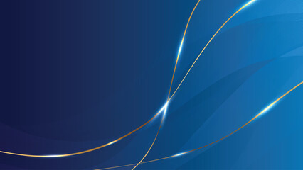 luxury golden pattern blue background and copy space