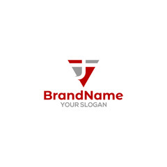 TJ Triangle Church Cross Logo Design