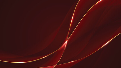 luxury golden pattern red background