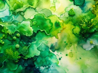Vibrant Green Watercolor Texture Background for Design, Art Projects, and Creative Illustrations