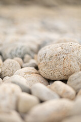 Smooth Pebble stones on a beach