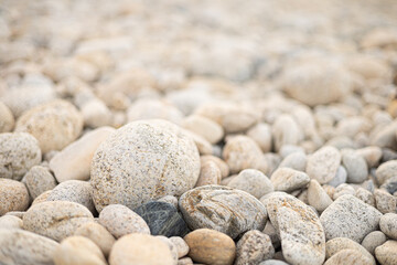 Smooth Pebble stones on a beach