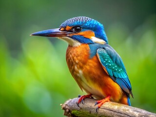Vibrant Kingfisher Bird Symbolizing Joy, Prosperity, and Resilience in Nature's Serene Environment