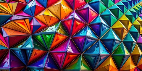 Fototapeta premium Vibrant Millennial Background with Abstract Geometric Shapes for Modern Design and Creative Projects