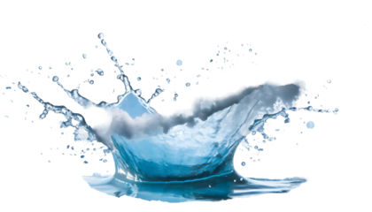 Winter season Splash on a white isolated background. Generative AI.