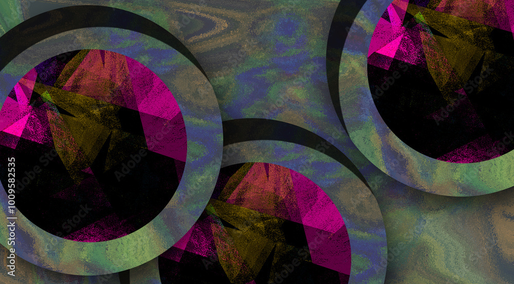 Fototapete abstract background of acrylic paints in color tones. seamless pattern with abstract geometric shape