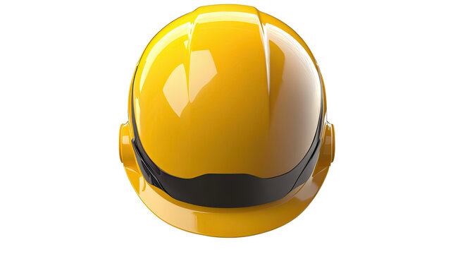 recommend clip art: A yellow hard hat and helmet isolated on a white background, representing safety and protection for construction workers