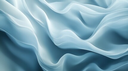 Obraz premium Flowing fabric texture, soft blue waves, smooth surface