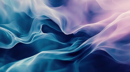 Obraz premium Abstract fluid waves in blue and purple hues