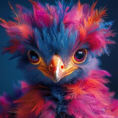 Fototapeta premium Funky Emu Birds in Creative Animal Concept