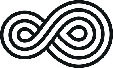 Endless shape logo. Infinity symbol. Limitless sign